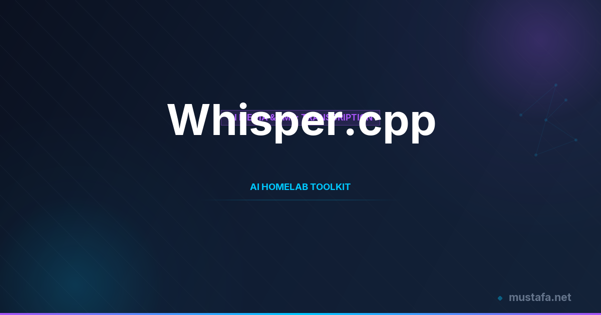 Whisper.cpp Guide (2026): Free Local Audio Transcription – Mustafa.net