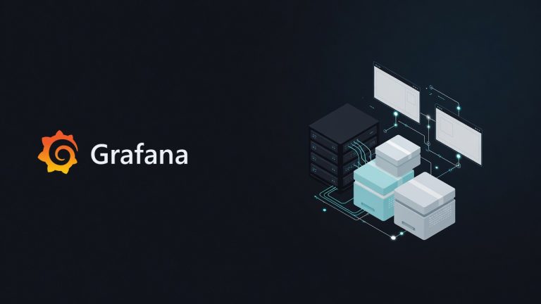 Grafana logo beside an illustration for the article: Grafana + AI Docker Setup: 5 Errors I Fixed and Why