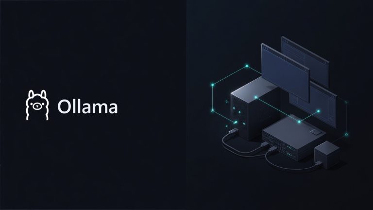 Ollama logo beside an illustration for the article: How to Install Ollama and Run Local LLMs on Linux